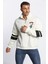 Erkek Yaka Fermuarlı Nakışlı Sweatshirt P-00006414 2