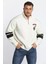 Erkek Yaka Fermuarlı Nakışlı Sweatshirt P-00006414 3