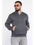 Yarım Fermuarlı Cepli Double Face Erkek Sweatshirt P-00013588 1