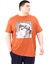 Mode Xl Büyük Beden Erkek T-Shirt Bisiklet Yaka Statue U25027 Tarçın 1