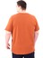 Mode Xl Büyük Beden Erkek T-Shirt Bisiklet Yaka Statue U25027 Tarçın 2