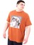Mode Xl Büyük Beden Erkek T-Shirt Bisiklet Yaka Statue U25027 Tarçın 4