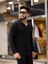 Slimfit Kesim Erkek Yakalı Uzun Kollu Sweatshirt-Siyah 1