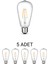 CT-4353 ST64 Rustik LED Ampul 8W Beyaz Işık - 5’li Paket 1