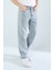 Erkek Baggy Fit Rahat Kalıp Açık Buz Mavisi Bol Paça Denim Kot Pantolon 3