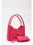 Fuşya Shk79 Deri Düğme Detaylı Çıtçıtlı Makyaj Çantalı Kol Ve Omuz Çantası E:30 U:22 G:10 1