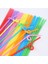Artistik Pipet Karışık Renkli Körüklü Pipet 2 x 50'li Paket 3
