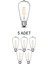 CT-4353 ST64 Rustik LED Ampul 8W Günışığı - 5’li Paket 1