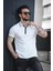 Calep Yakası Şeritli Slim Fit Fermuarlı Polo Yaka Erkek Tshirt 3