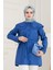 Çift Yaka Dantelli Tunik-Bebe Mavi 4
