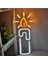 60 cm Kumandalı Neon LED Tasarım Duvar Dekor Aydınlatması - Özelleştirilebilir LED Tabela-58 1
