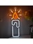 60 cm Kumandalı Neon LED Tasarım Duvar Dekor Aydınlatması - Özelleştirilebilir LED Tabela-58 4