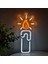 60 cm Kumandalı Neon LED Tasarım Duvar Dekor Aydınlatması - Özelleştirilebilir LED Tabela-58 5