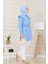 Beli Bağcık Detaylı Geniş Yaka Tunik-Bebe Mavi 3