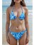 Üçgen Bikini Takımı Ayarlanabilir Askılı Çıkarılabilir Pedli Deniz Havuz Plaj Mayo 4