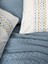 Aura Çift Kişilik Pike Takımı Pebble Indigo 2