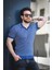 Mirko Çizgili Likralı Slim Fit Polo Yaka Örme Erkek Triko Tshirt 1