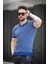 Mirko Çizgili Likralı Slim Fit Polo Yaka Örme Erkek Triko Tshirt 2