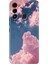 Spark 8c Kılıf Renkli Temalı Tecno 8c Silikon Pembe Bulut 1
