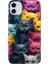 Apple iPhone 11 Kılıf Renkli Temalı iPhone 11 Silikon Kedi Ordusu 1