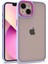 Apple iPhone 12 Pro Uyumlu Mor Kılıf Kamera Çıkıntılı Arkası Şeffaf Hassas Tuşlu 5