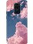 Xiaomi Redmi Note 9 6.53" Kılıf Desenli Tasarım Silikon Pembe Bulut 1