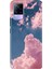Vivo V21 Kılıf Resimli Desenli Silikon Esnek Uyumlu Kapak Pembe Bulut 1