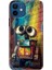 Apple iPhone 12 Kılıf Renkli Baskılı Silikon Robotic 1