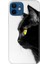 Apple iPhone 12 Kılıf Renkli Baskılı Silikon Kedi Bakışı 1