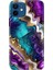 Apple iPhone 12 Kılıf Renkli Baskılı Silikon Keskin Ametist 1