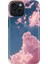 iPhone 13 - 14 Kılıf Desenli Kapak Renkli Tpu Uv Pembe Bulut 1