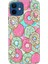 Apple iPhone 12 Kılıf Renkli Baskılı Silikon Donut 1