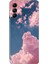 Samsung Galaxy A14 Kılıf Tasarım Esnek Silikon Pembe Bulut 1