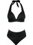 Kadın Yarım Dolgulu Siyah Yüksek Bel Bikini Takımı 1
