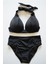 Kadın Yarım Dolgulu Siyah Yüksek Bel Bikini Takımı 2