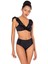 Kadın Yüksek Bel Fırfırlı Siyah Bikini Takımı 1
