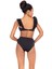 Kadın Yüksek Bel Fırfırlı Siyah Bikini Takımı 2