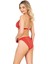 Kadın Zincir Aksesuarlı Kırmızı Bikini Takımı 2