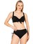 Kadın Fiyonk Detaylı Siyah Büyük Beden Bikini Takımı 1