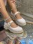 Lal Kristal Taşlı Özel Tasarım Loafer Krem 3