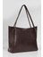 Kadın Kahverengi Fermuarlı Shopper Çanta 1