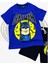 Baskılı Tişört Şort ve Batman Maskeli Mavi Renk Çocuk Takım 2