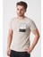 Brasília 3148 Slim Fit Pamuklu Likralı Bisiklet Yaka T-Shirt Bej 2