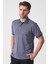São Paulo 2448 Slim Fit Klasik Polo Yaka Pamuklu Likralı T-Shirt Navy 3
