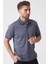 São Paulo 2448 Slim Fit Klasik Polo Yaka Pamuklu Likralı T-Shirt Navy 4