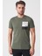 Brasília 3148 Slim Fit Pamuklu Likralı Bisiklet Yaka T-Shirt Haki 1