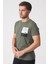 Brasília 3148 Slim Fit Pamuklu Likralı Bisiklet Yaka T-Shirt Haki 2
