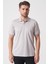 São Paulo 2448 Slim Fit Klasik Polo Yaka Pamuklu Likralı T-Shirt Taş 1