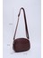 Bordo Shk194 Deri 2 Bölmeli Fermuarlı Ayarlanabilir Kolon Askılı Omuz Çantası U:16 E:21 G:6 Cm 2