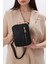 Kadın Siyah Burs Detaylı 3 Bölmeli El Ve Omuz Çantası 5